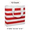 Durable Stripe Canvas Tote 17 5/16 '' x 4 1/4 '' x 14 '' with Spacious Design